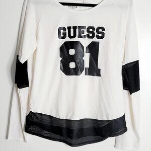 Guess White Top with Black '81' Print